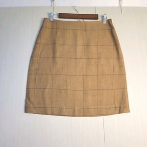 Ralph Lauren Purple Label Careen Tweed Skirt Size 2 Window Plaid Silk Linen $990